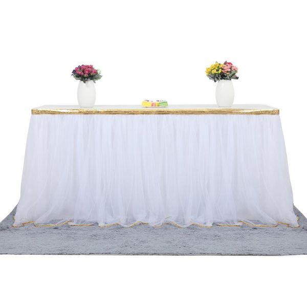 table skirt pink white tulle tutu cloth gold edge wedding baby shower party decoration el skirting home textile
table skirt pink white tulle tutu cloth gold edge wedding baby shower party decoration el skirting home textile