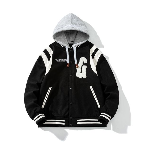 men's jackets men patchwork color baseball hat detachable male outerwear harajuku streetwear coats brand clothing fw63, Black;brown
men's jackets men patchwork color baseball hat detachable male outerwear harajuku streetwear coats brand clothing fw63, Black;brown