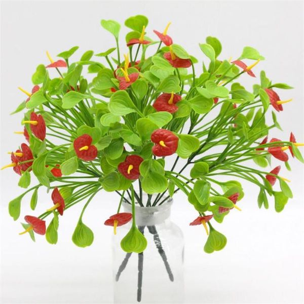 decorative flowers & wreaths 10pcs fake anthurium (5 stems/bunch) 11.81" length simulation plastic anthuriums for wedding home artifici
decorative flowers & wreaths 10pcs fake anthurium (5 stems/bunch) 11.81" length simulation plastic anthuriums for wedding home artifici