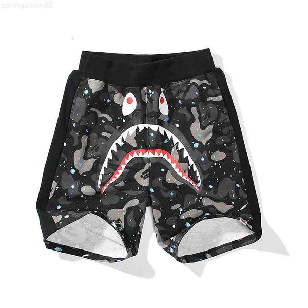 shorts summer fashion ape shark head luminous star casual men's and women's beach pants, White;black
shorts summer fashion ape shark head luminous star casual men's and women's beach pants, White;black