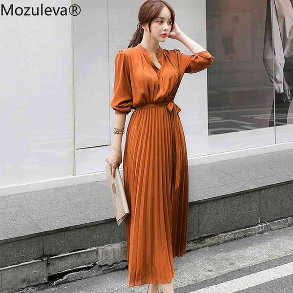 mozueva casual female long vestidos elegant single breasted women pleated dresses full sleeve slim waist a-line 210427, Black;gray
mozueva casual female long vestidos elegant single breasted women pleated dresses full sleeve slim waist a-line 210427, Black;gray