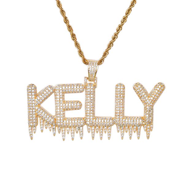 solid custom name drip bubble letters pendant necklaces with rope chain for men women gold color cubic zircon hip hop jewelry, Silver
solid custom name drip bubble letters pendant necklaces with rope chain for men women gold color cubic zircon hip hop jewelry, Silver