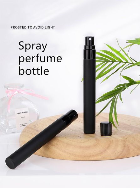 300pcs/lot factory wholesale price 10ml frosted black glass perfume spray bottle refillable empty portable travel vial
300pcs/lot factory wholesale price 10ml frosted black glass perfume spray bottle refillable empty portable travel vial