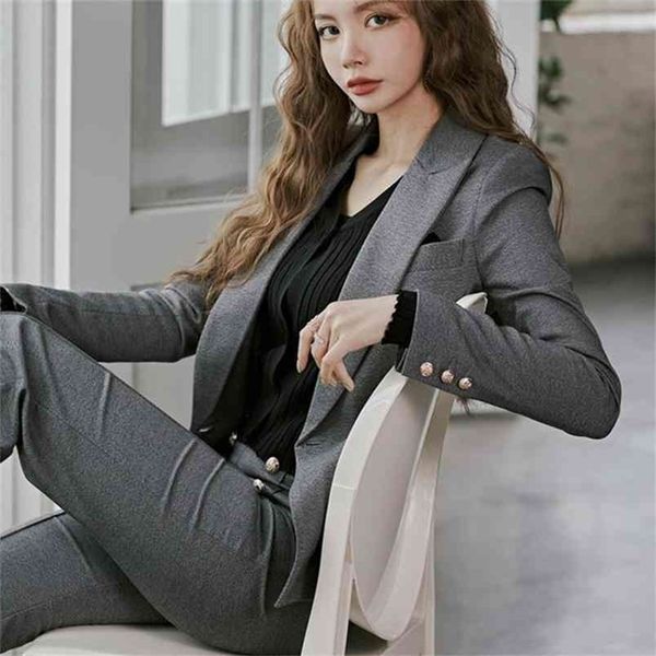 spring fashion long sleeve black suits jacket women irregular trousers temperament cotton for 's sets 210603, White
spring fashion long sleeve black suits jacket women irregular trousers temperament cotton for 's sets 210603, White