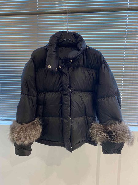 jacket 2021 Luxury Design Street Gothic Style Genuine Fur Trim Nylon Short Hood Down, Black;brown 
jacket 2021 Luxury Design Street Gothic Style Genuine Fur Trim Nylon Short Hood Down, Black;brown