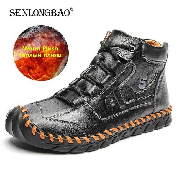 leather men boots warm plush snow winter work shoes men's footwear rubber ankle sneakers size 48 210619, Black
leather men boots warm plush snow winter work shoes men's footwear rubber ankle sneakers size 48 210619, Black