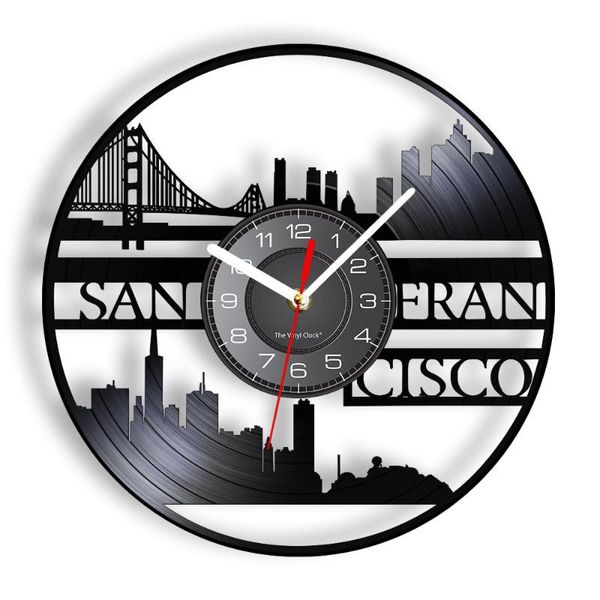 wall clocks san francisco cityscape art laser cut longplay clock golden gate bridge california re-purposed record
wall clocks san francisco cityscape art laser cut longplay clock golden gate bridge california re-purposed record