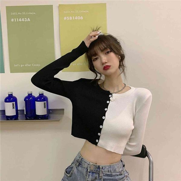 woman color matching cardigan coat womens sweaters for women autumn winter retro slim fit knitted femme chandails pull hiver, White;black
woman color matching cardigan coat womens sweaters for women autumn winter retro slim fit knitted femme chandails pull hiver, White;black