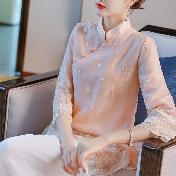ethnic clothing sweet satin blouse embroidery lace floral qipao casual mandarin collar shirt vintage button chinese, Red
ethnic clothing sweet satin blouse embroidery lace floral qipao casual mandarin collar shirt vintage button chinese, Red