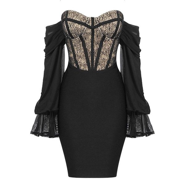 casual dresses 2021 dress flare sleeve long sheath elastic fashion party black chest wrapping bandage women high quality, Black;gray
casual dresses 2021 dress flare sleeve long sheath elastic fashion party black chest wrapping bandage women high quality, Black;gray