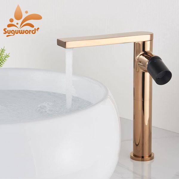 bathroom sink faucets basin faucet tall type cold mixer brass tap black with rose gold color deck mount single handle
bathroom sink faucets basin faucet tall type cold mixer brass tap black with rose gold color deck mount single handle
