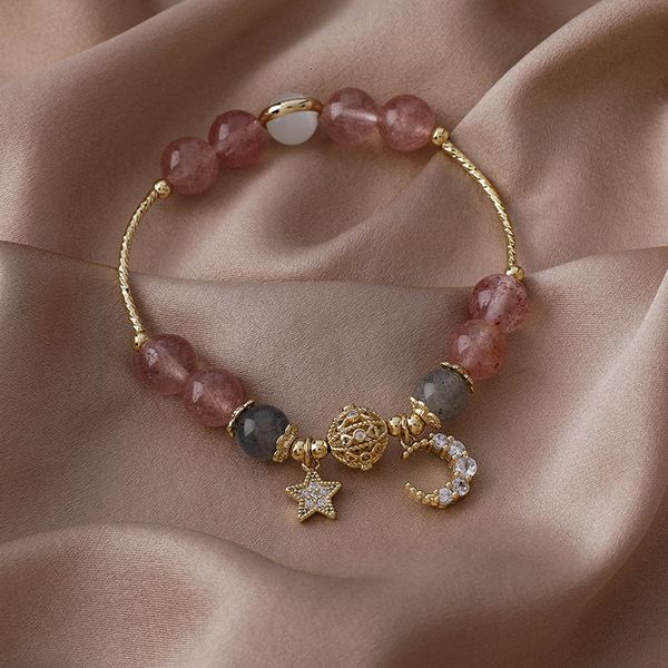bracelet korean crystal female simple temperament versatile star moon opal powder cold wind, Golden;silver
bracelet korean crystal female simple temperament versatile star moon opal powder cold wind, Golden;silver