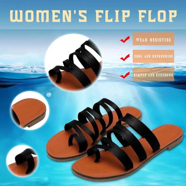 slippers sagace women's non-slip flip-flops slope with strap sandalss beach clip toe roman flat, Black
slippers sagace women's non-slip flip-flops slope with strap sandalss beach clip toe roman flat, Black