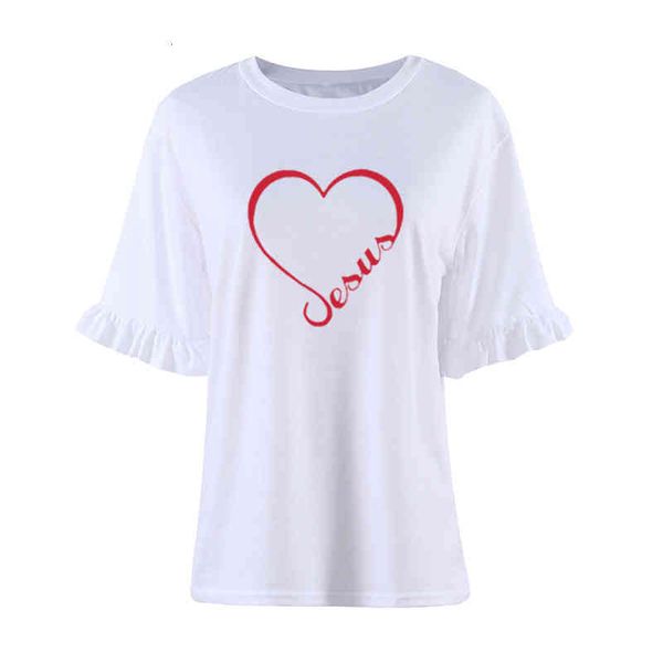 Summer Women Elegant Pink Funny Tees Loose Clothes Love Heart Faith T Shirt Women Petal Sleeve Funny Christian Graphic Top, White
Summer Women Elegant Pink Funny Tees Loose Clothes Love Heart Faith T Shirt Women Petal Sleeve Funny Christian Graphic Top, White