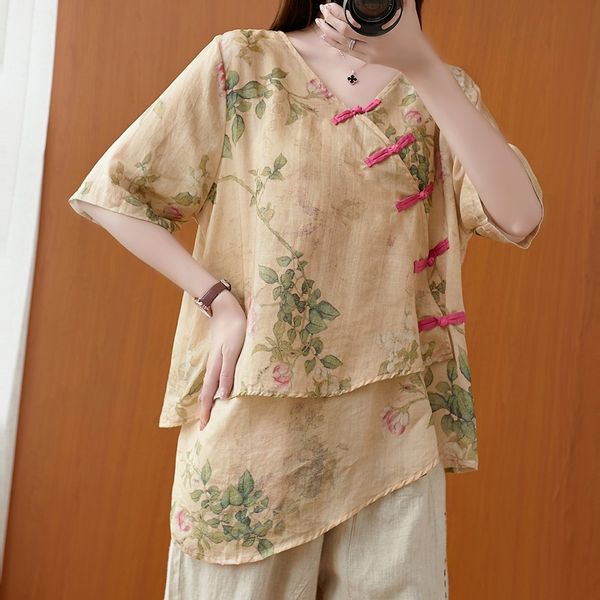 2021 floral printed ladies chinese casual blouse national chinese style hanfu for women cotton linen thin blouse 12323, Red
2021 floral printed ladies chinese casual blouse national chinese style hanfu for women cotton linen thin blouse 12323, Red