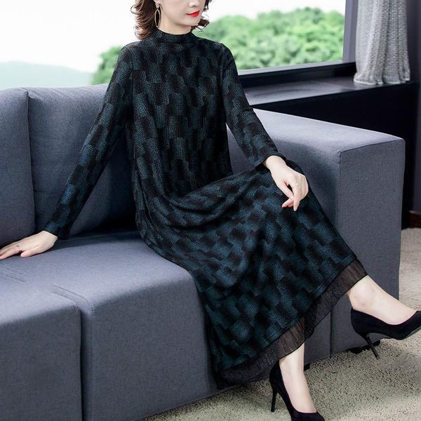 casual dresses knitted dress long sleeve autumn winter vintage temperament loose large size plaid for woman clothes, Black;gray
casual dresses knitted dress long sleeve autumn winter vintage temperament loose large size plaid for woman clothes, Black;gray