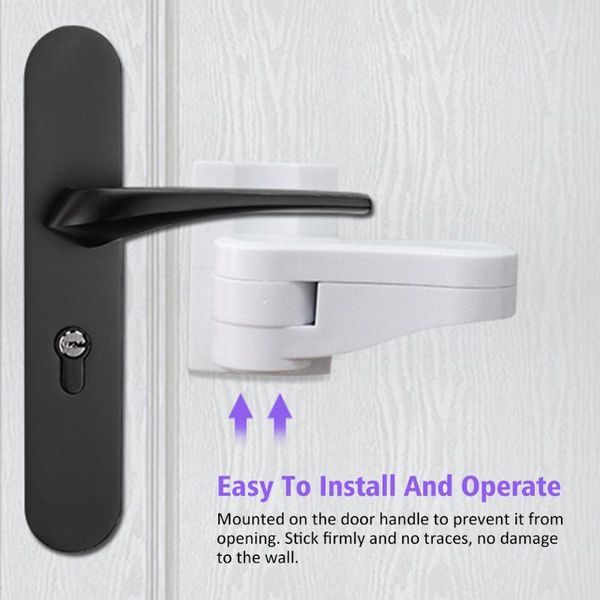2pcs door lever lock home bedroom kids safety universal abs easy install anti open protection device durable self adhesive carriers, slings
2pcs door lever lock home bedroom kids safety universal abs easy install anti open protection device durable self adhesive carriers, slings