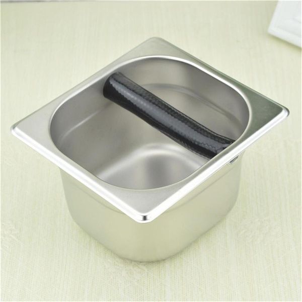 manual coffee grinders stainless steel espresso knock box container with rubber bar for machine 
manual coffee grinders stainless steel espresso knock box container with rubber bar for machine