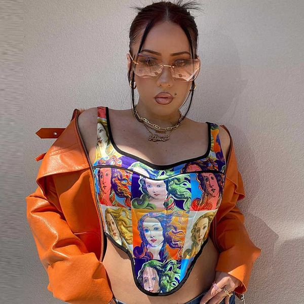 fashion women digital print sleeveless back drawstring slim crop summer girdles pullover vest 1 piece streetwear 210604, White
fashion women digital print sleeveless back drawstring slim crop summer girdles pullover vest 1 piece streetwear 210604, White