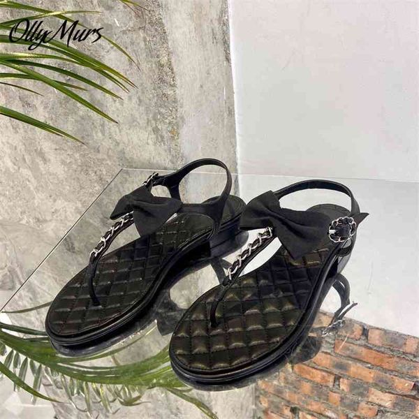 ollymurs new spring genuine leather cute bowtie summer chain flats sandals shoes women, Black
ollymurs new spring genuine leather cute bowtie summer chain flats sandals shoes women, Black