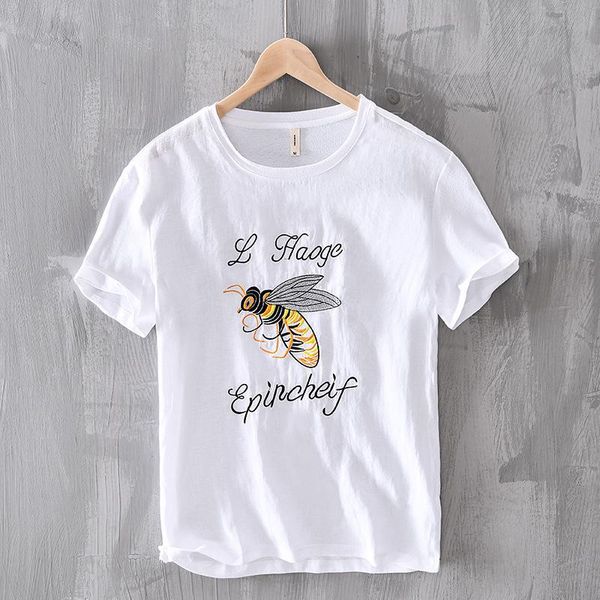 men's t-shirts fashion short sleeve summer round collar t-shirt bee embroidered white tshirts 3d cartoon embroidery clothing m-xxxl, White;black
men's t-shirts fashion short sleeve summer round collar t-shirt bee embroidered white tshirts 3d cartoon embroidery clothing m-xxxl, White;black