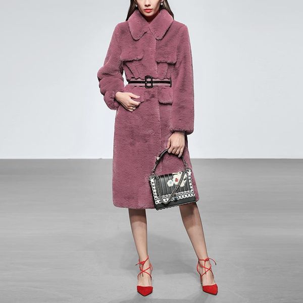 women's trench coats high-end luxury imitated fur coat outwear 2021 winter medium long for women + belt, Tan;black
women's trench coats high-end luxury imitated fur coat outwear 2021 winter medium long for women + belt, Tan;black