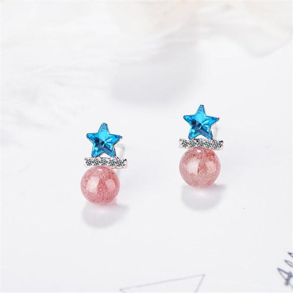 stud creative temperament female 925 sterling silver jewelry fashion sweet five-pointed star blue crystal earrings s728, Golden;silver
stud creative temperament female 925 sterling silver jewelry fashion sweet five-pointed star blue crystal earrings s728, Golden;silver