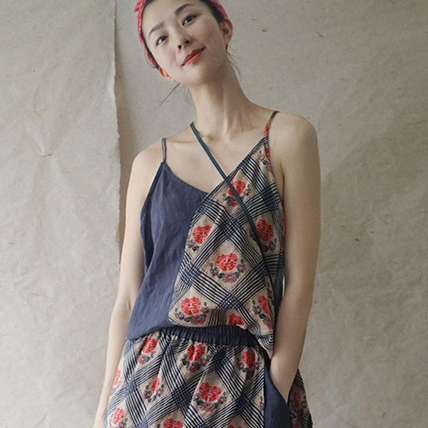 women's tanks & camis johnature 2021 summer fashion retro patchwork print bottoming all-match short suspenders loose simple comfortable, White
women's tanks & camis johnature 2021 summer fashion retro patchwork print bottoming all-match short suspenders loose simple comfortable, White