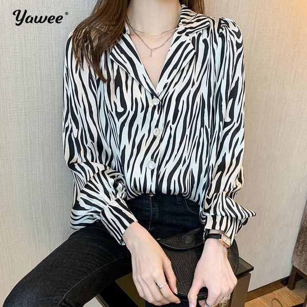 women's blouses & shirts korean fashion laopard chiffon blouse 2021 professional office lady elegant women long-sleeved shirt, White
women's blouses & shirts korean fashion laopard chiffon blouse 2021 professional office lady elegant women long-sleeved shirt, White