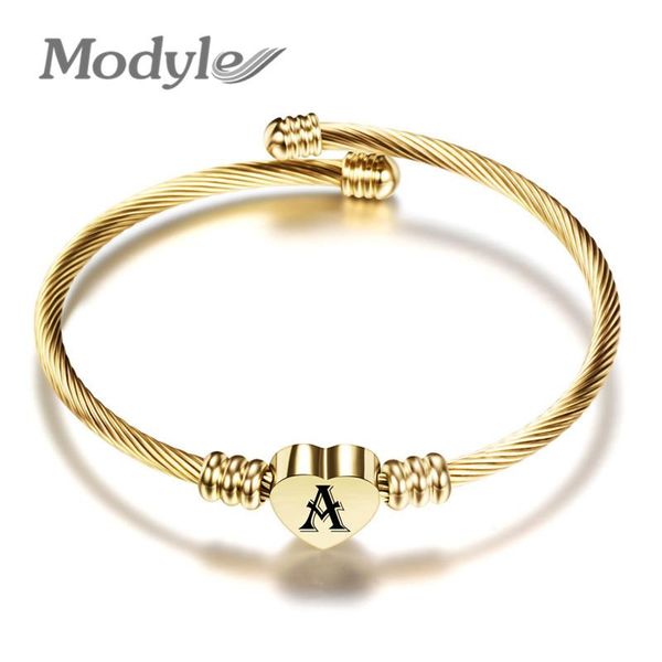 link, chain modyle punk vintahe alphabet heart bracelets for woman gold color stainless steel a-z 26 letter cuff jewelry bangles, Black
link, chain modyle punk vintahe alphabet heart bracelets for woman gold color stainless steel a-z 26 letter cuff jewelry bangles, Black