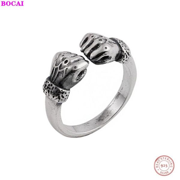 cluster rings s925 sterling silver men's thai angry fist ring hip hop fashion personalized retro pure, Golden;silver
cluster rings s925 sterling silver men's thai angry fist ring hip hop fashion personalized retro pure, Golden;silver