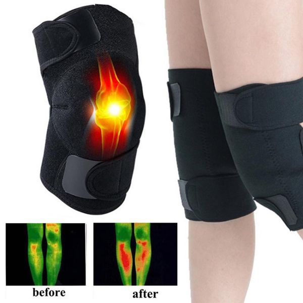 1pair knee brace sleeve self heating adjustable tourmaline magnetic therapy pad support arthritis protective belt elbow & pads, Black;gray
1pair knee brace sleeve self heating adjustable tourmaline magnetic therapy pad support arthritis protective belt elbow & pads, Black;gray