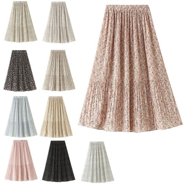skirts summer women boho clothing korean fashion bohemia style floral pleated skirt elegant chiffon long womens 2021, Black
skirts summer women boho clothing korean fashion bohemia style floral pleated skirt elegant chiffon long womens 2021, Black