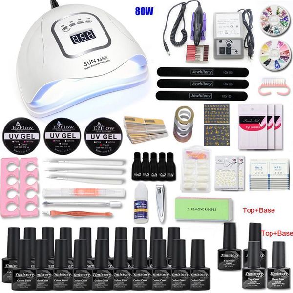nail set with 80/54w uv led lamp dryer manicure machine 20pcs gel polish for kit art tools extention gel1
nail set with 80/54w uv led lamp dryer manicure machine 20pcs gel polish for kit art tools extention gel1