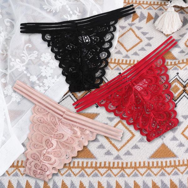 women's panties lace thong low waist transparent women hollow out breathable g string briefs embroidery underwear lingerie, Black;pink
women's panties lace thong low waist transparent women hollow out breathable g string briefs embroidery underwear lingerie, Black;pink