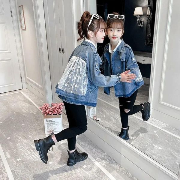 jackets 2-13 years children's denim jacket blue long sleeve back lace jean for girls double button hole pockets outwear coat, Blue;gray
jackets 2-13 years children's denim jacket blue long sleeve back lace jean for girls double button hole pockets outwear coat, Blue;gray