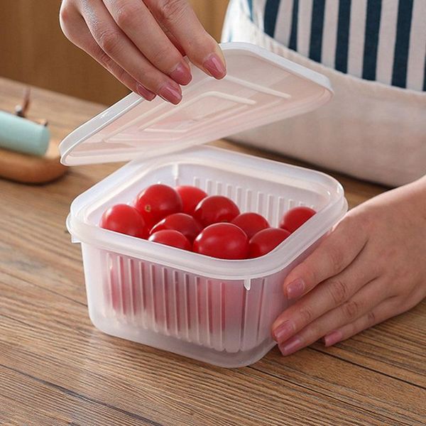storage bottles & jars square fruit box drain sealed organizer kitchen container plastic refrigerator ginger garlic onion
storage bottles & jars square fruit box drain sealed organizer kitchen container plastic refrigerator ginger garlic onion