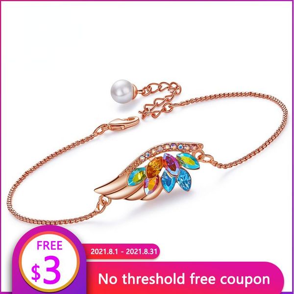 link, chain rieen women bracelets embellished with crystals luxury rose gold color link phoenix wing charm bracelet female jewelry, Black
link, chain rieen women bracelets embellished with crystals luxury rose gold color link phoenix wing charm bracelet female jewelry, Black