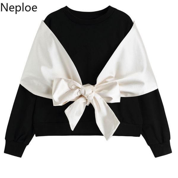 neploe sweatshirt women spring clothes contrast color chic bow fake two shawl coat loose casual korean hoodies femme 4h078 210422, Black
neploe sweatshirt women spring clothes contrast color chic bow fake two shawl coat loose casual korean hoodies femme 4h078 210422, Black