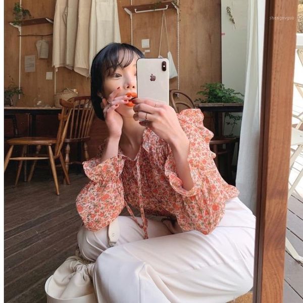 women's blouses & shirts 2021 brand women flower blouse long sleeve ruffles shirt prairie chic chiffon female blusas mujer chemise, White
women's blouses & shirts 2021 brand women flower blouse long sleeve ruffles shirt prairie chic chiffon female blusas mujer chemise, White