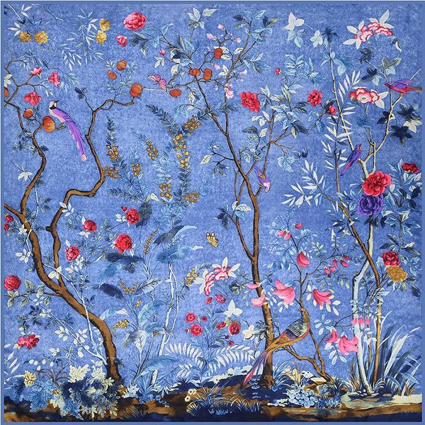 scarves koi leaping fashion western style 130x130 silk scarf bird flower printing shawl female big headscarf sunscreen gift, Blue;gray
scarves koi leaping fashion western style 130x130 silk scarf bird flower printing shawl female big headscarf sunscreen gift, Blue;gray