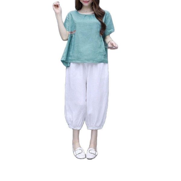 summer women sport suit set 2021 korean fashion casual loose large size + nine-point pants 2 piece tyjtjy women's two, White
summer women sport suit set 2021 korean fashion casual loose large size + nine-point pants 2 piece tyjtjy women's two, White