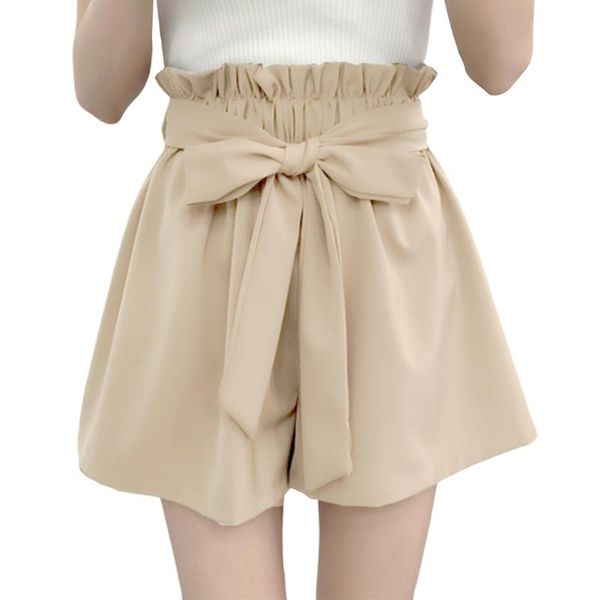 women's shorts arrivals women high waist bowknot tie elastic 2021 summer casual wide leg short pants, White;black
women's shorts arrivals women high waist bowknot tie elastic 2021 summer casual wide leg short pants, White;black