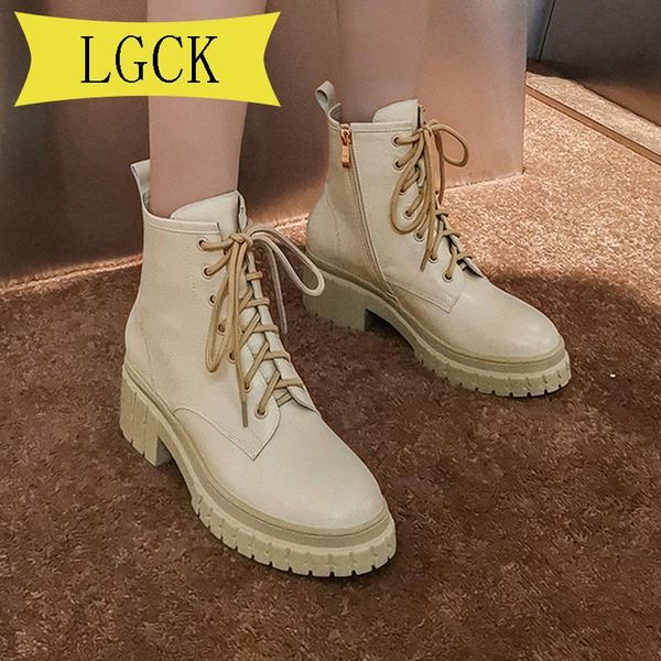 boots big size 34-40 ankle women high platform shoes chunky genuine leather motorcycle ladies fashion, Black
boots big size 34-40 ankle women high platform shoes chunky genuine leather motorcycle ladies fashion, Black