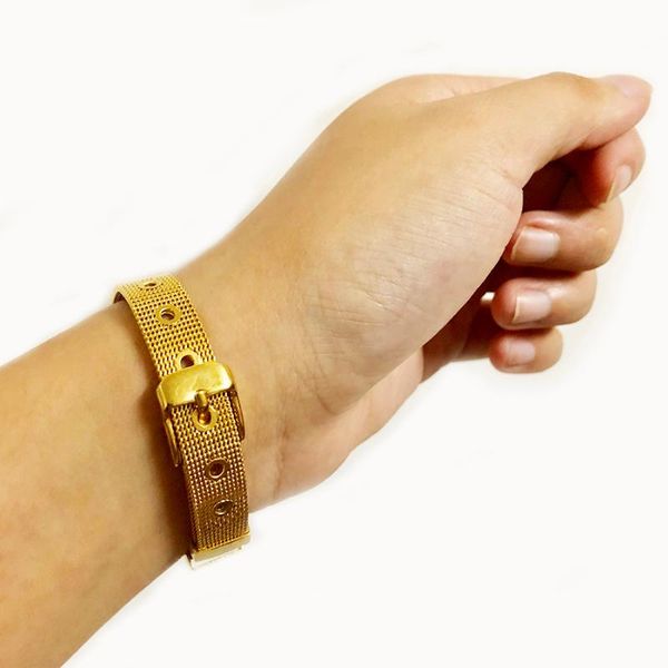 huan wen jewelry mesh men women gold silvery bracelet watchband stainless steel bangle as gift br009 link, chain, Black
huan wen jewelry mesh men women gold silvery bracelet watchband stainless steel bangle as gift br009 link, chain, Black