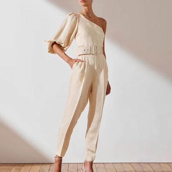 women's jumpsuits & rompers women high waist jumpsuit one shoulder belted street, Black;white
women's jumpsuits & rompers women high waist jumpsuit one shoulder belted street, Black;white