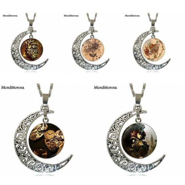 pendant necklaces ej glaze heart steampunk fashion glass cabochon moon necklace choker jewelry for women, Silver
pendant necklaces ej glaze heart steampunk fashion glass cabochon moon necklace choker jewelry for women, Silver