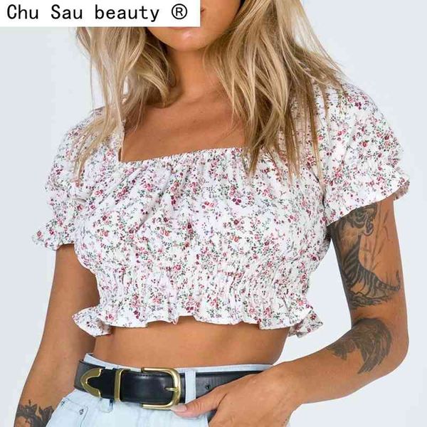 french fresh sweet pastoral style square collar shirt puff sleeve summer women's fashion print design short-sleeve 210508, White
french fresh sweet pastoral style square collar shirt puff sleeve summer women's fashion print design short-sleeve 210508, White