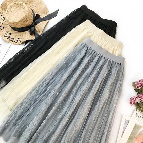 skirts 2021 summer & spring women a-line skirt polyester solid color lace long net yarn korean lady style nail beads, Black
skirts 2021 summer & spring women a-line skirt polyester solid color lace long net yarn korean lady style nail beads, Black