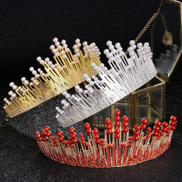 hair clips & barrettes wedding tiaras and crowns shining shape pearl design tiara vintage style luxury crown diadem for bride accessories, Golden;silver
hair clips & barrettes wedding tiaras and crowns shining shape pearl design tiara vintage style luxury crown diadem for bride accessories, Golden;silver